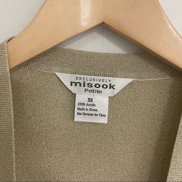 EXCLUSIVELY MISOOK Knit Cardigan Lurex Gold & Black Stripe Business Extra Small - Picture 3 of 8